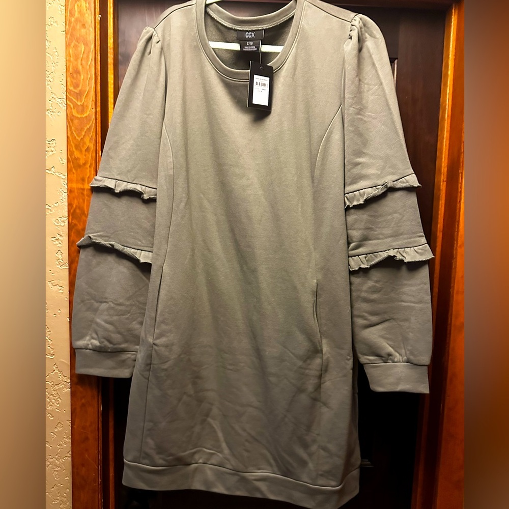NWT City Chic Sweatshirt dress with pockets Size 16